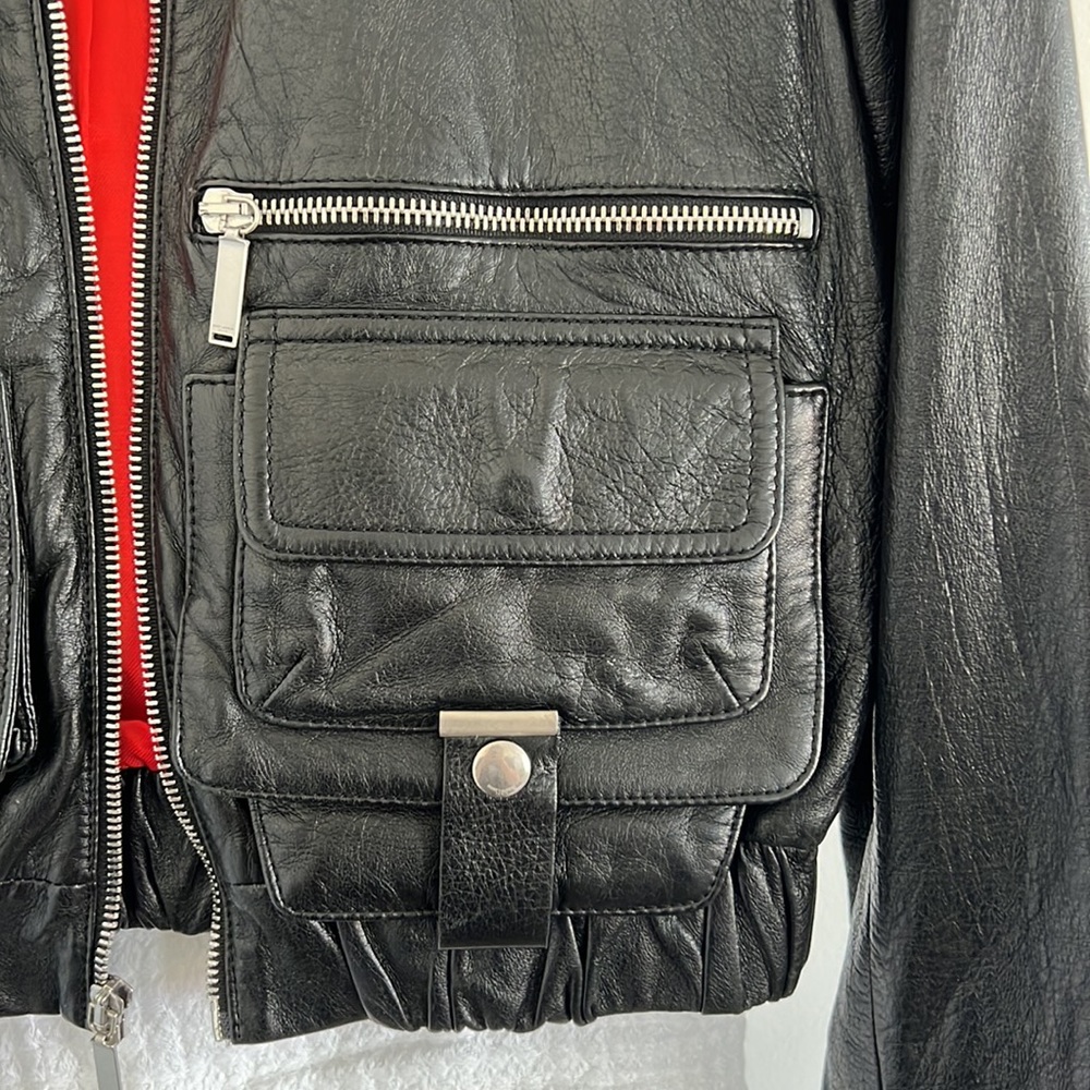 Amazing Saint Laurent Paris Leather Bomber, 36 - Picture 4 of 7